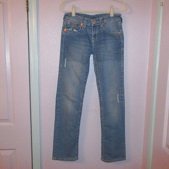 Vtg True Religion Julie Low Rise Jeans Size 27 Flap Pockets Stretch Y2K 90s - Picture 6 of 12